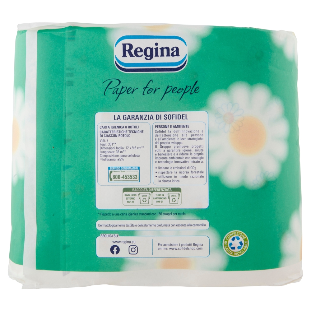 Regina Cartacamomilla carta igienica 8 rotoli